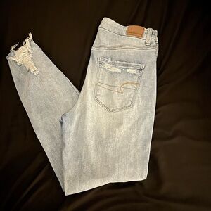 Distressed Blue Jegging American Eagle Jean Woman’s